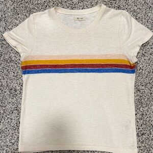 Madewell Striped Cream T-Shirt